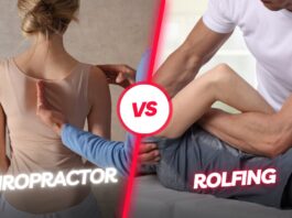 Illustration of rolfing vs chiropractic.